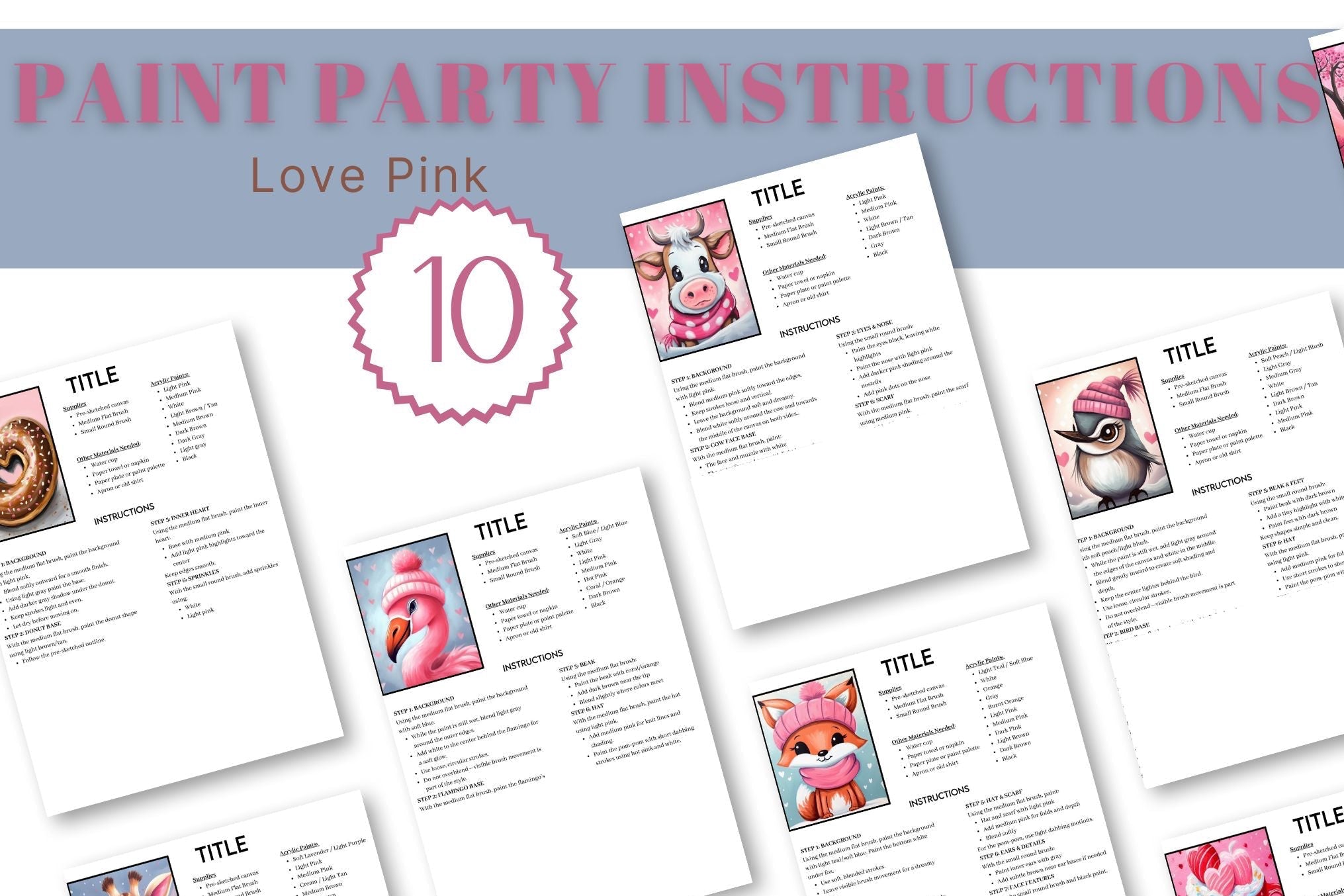 Pink Instruction Sign Love Pink Instructions Bundle (PLR)